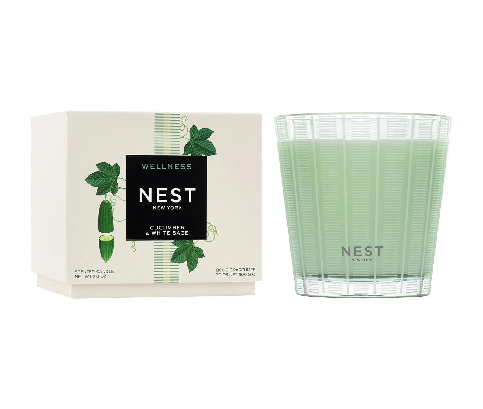 3-Wick Candle 21.2 oz - Cucumber & White Sage