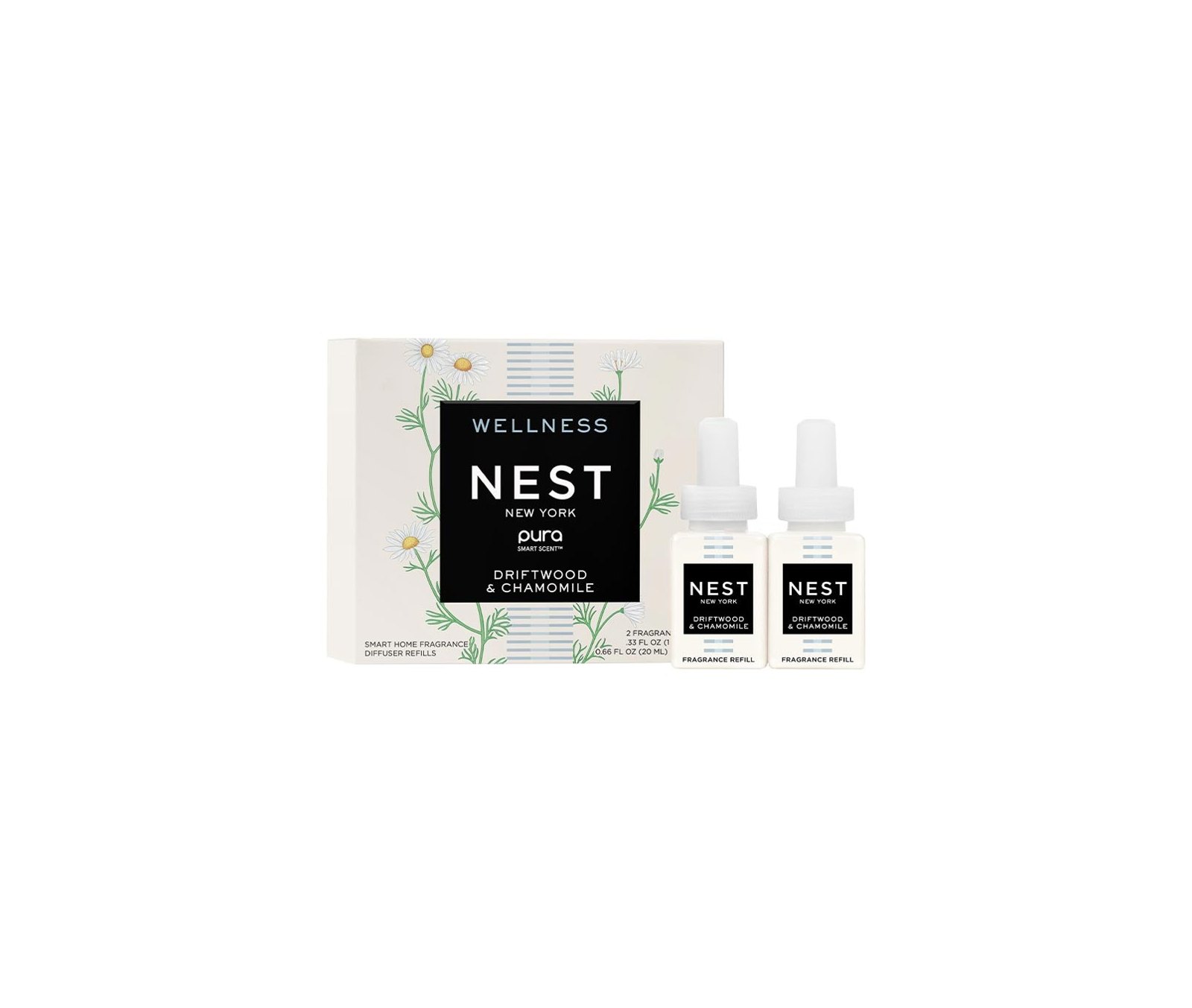Pura Driftwood & Chamomile Refills (Set of 2) 0.33 fl oz/19.5 ml
