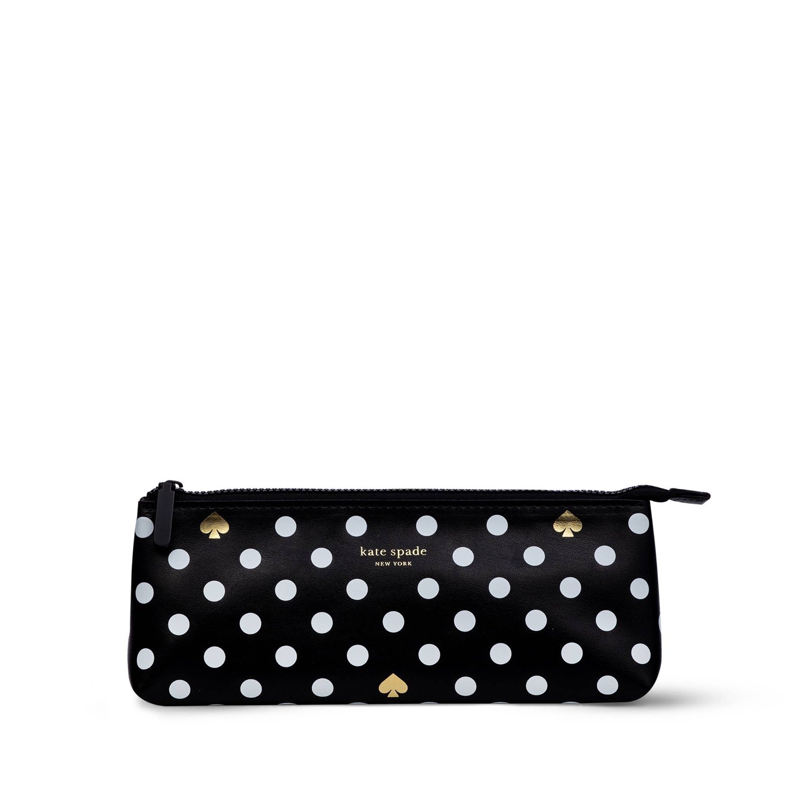 Pencil Case, Polka Dots (Black/White)