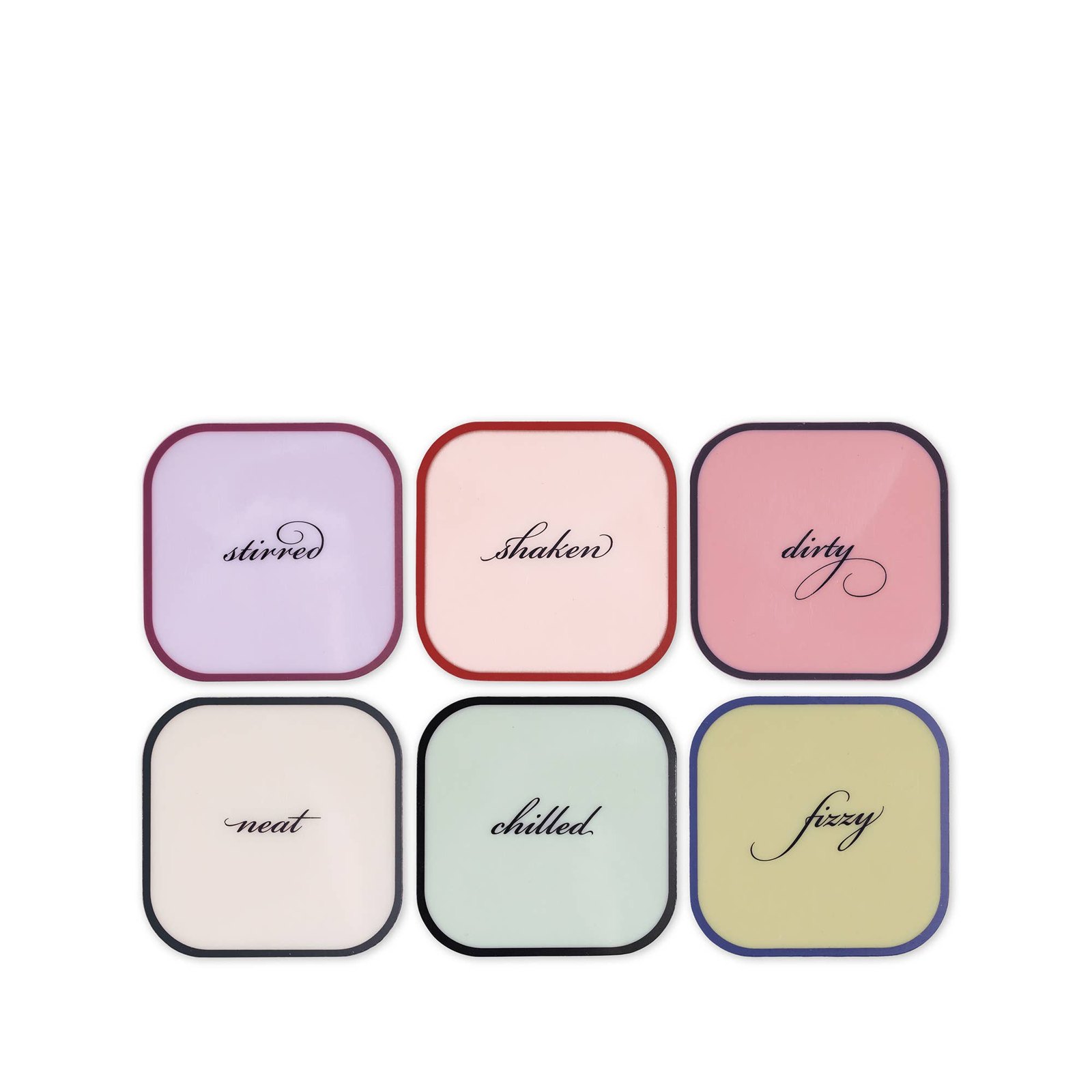 Acrylic Coaster Set, Assorted