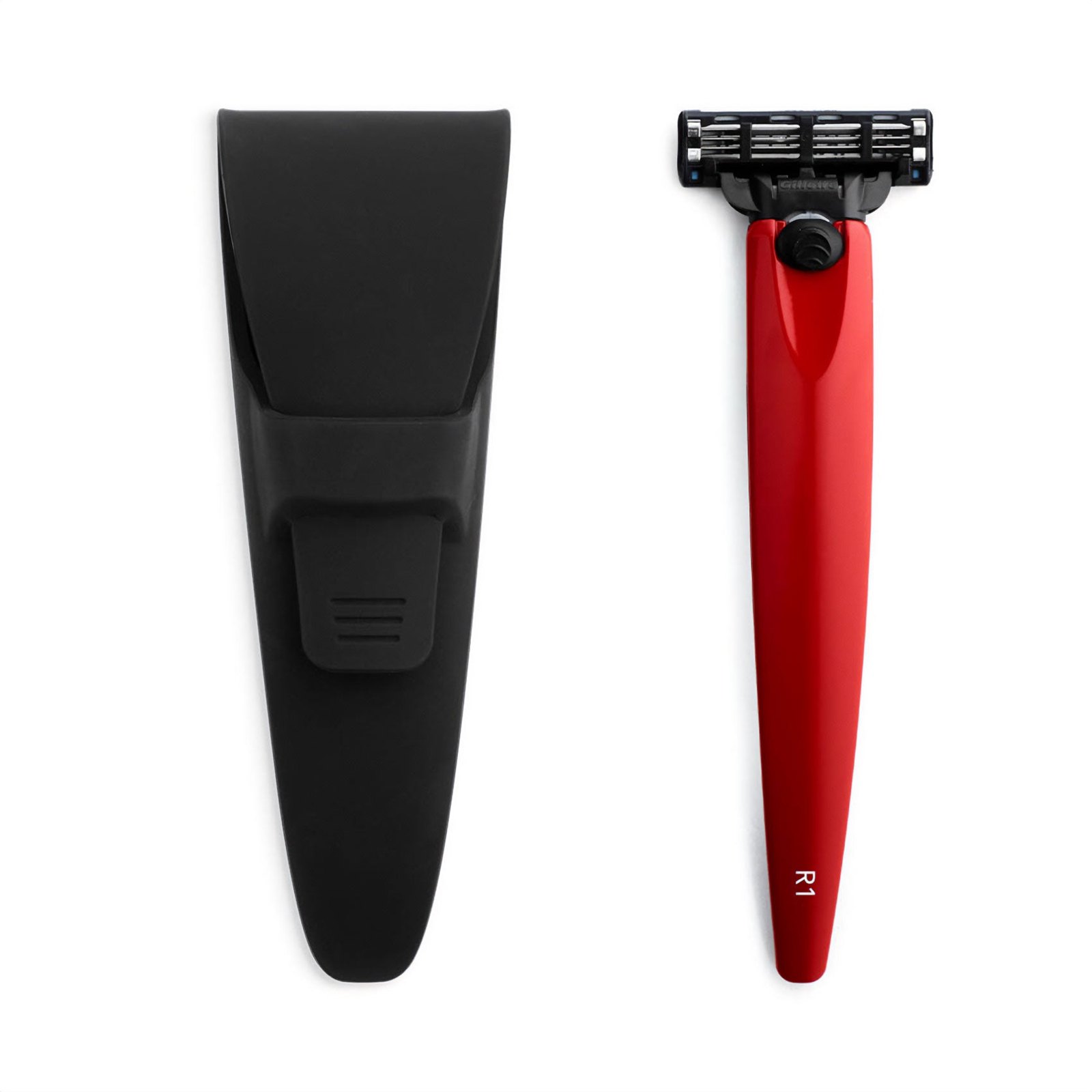 R1 Monza Red Razor and Case - Gillette Mach 3 | default - #R1-SET-CASE-RED