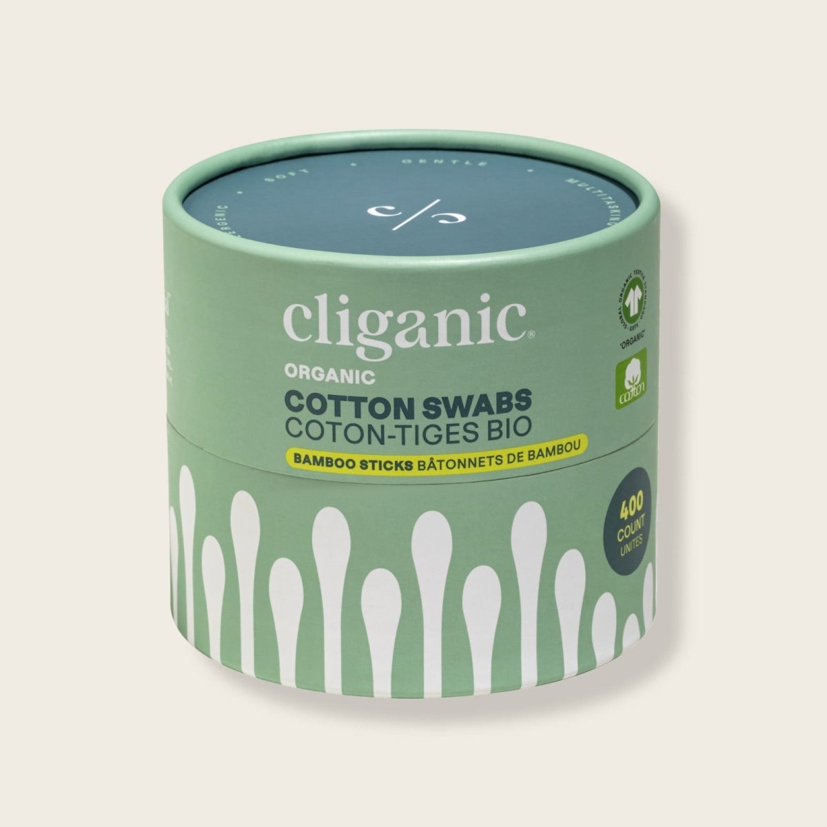 Organic Cotton Swabs - Bamboo Sticks 400 Count