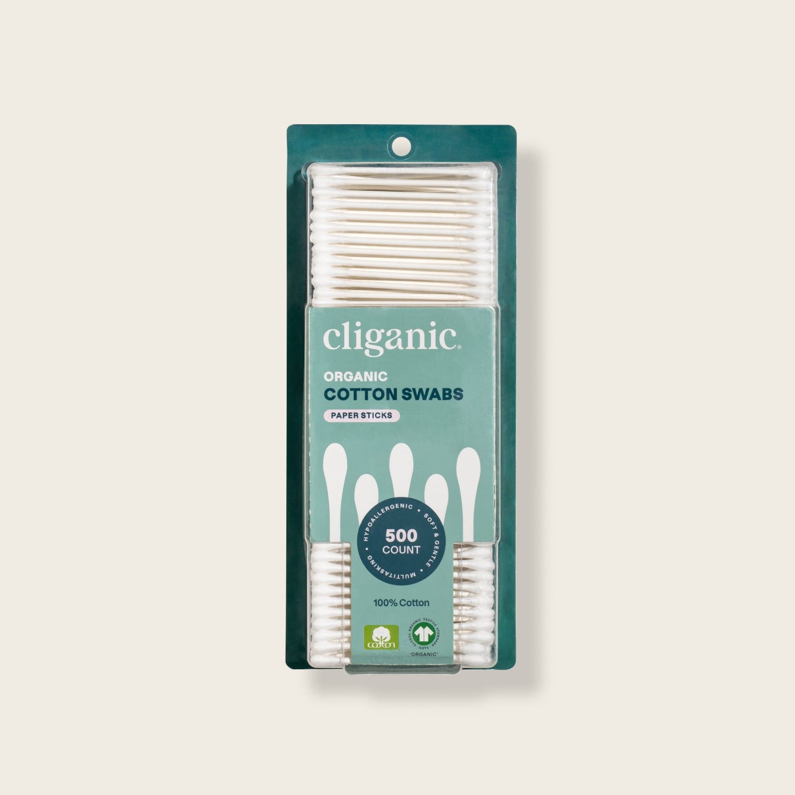 Organic Cotton Swabs - Paper Sticks 500 Count