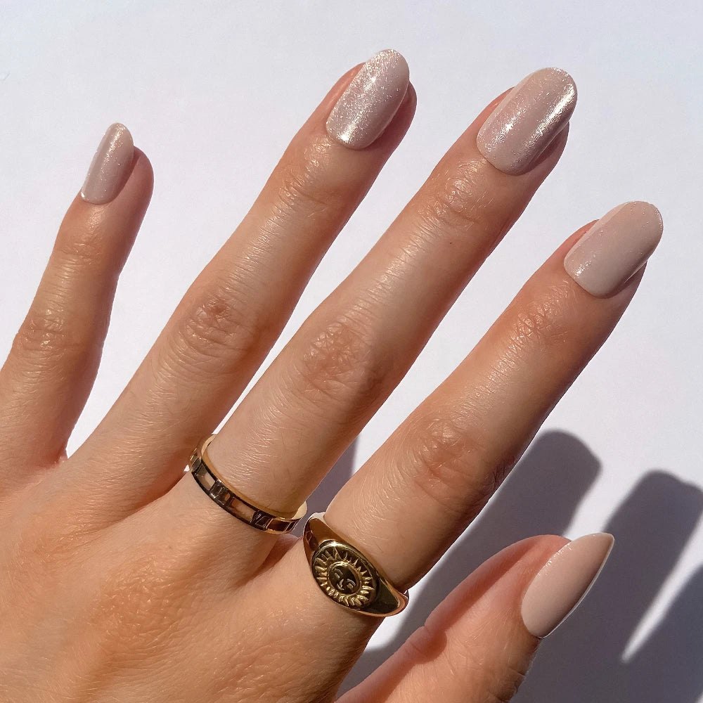 Pure Intentions Press-On Nails\| Iridescent Hue\| Natural Nail