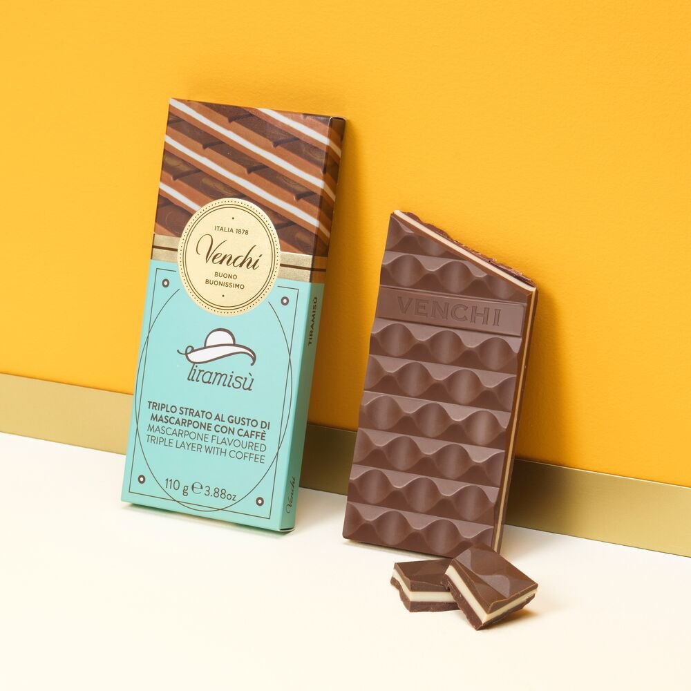 Tiramisu Cremino Layered Chocolate Bar - Italian Gourmet