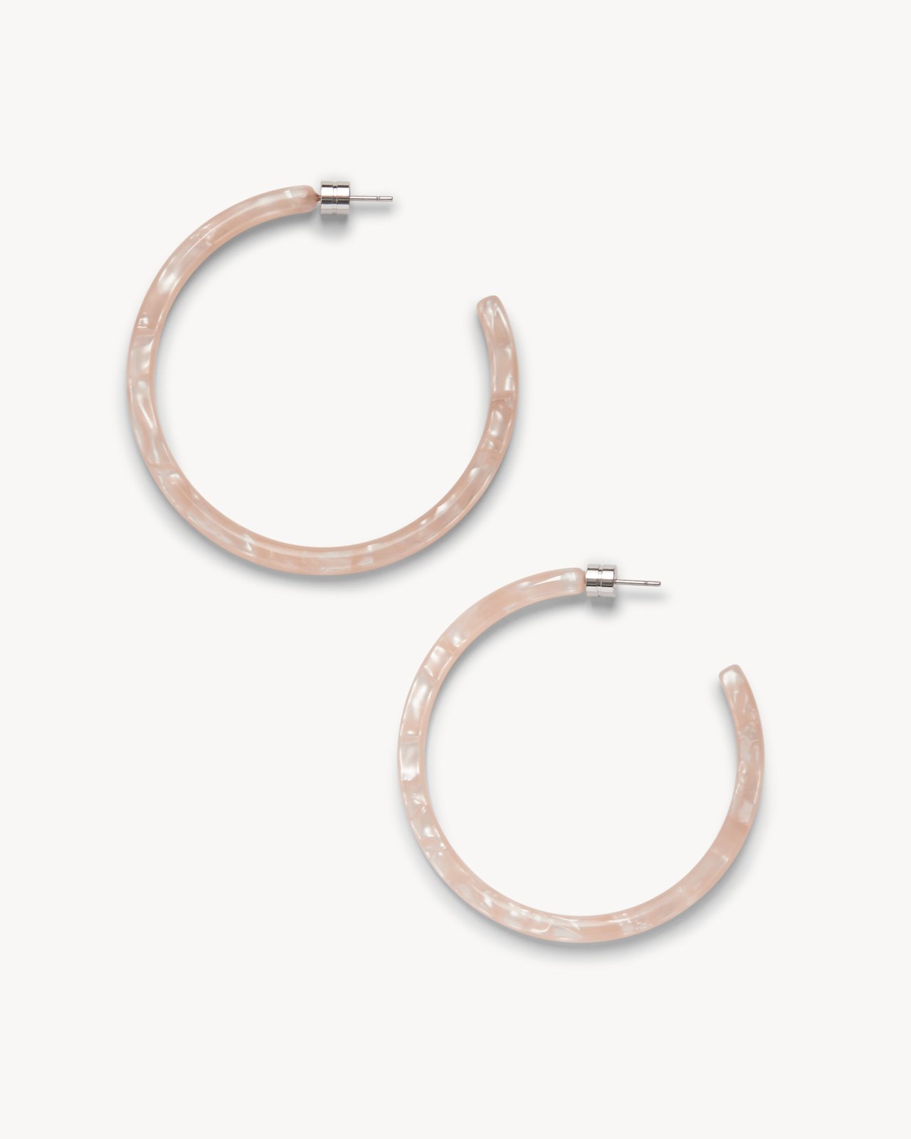 Large Hoops in Sand Shell