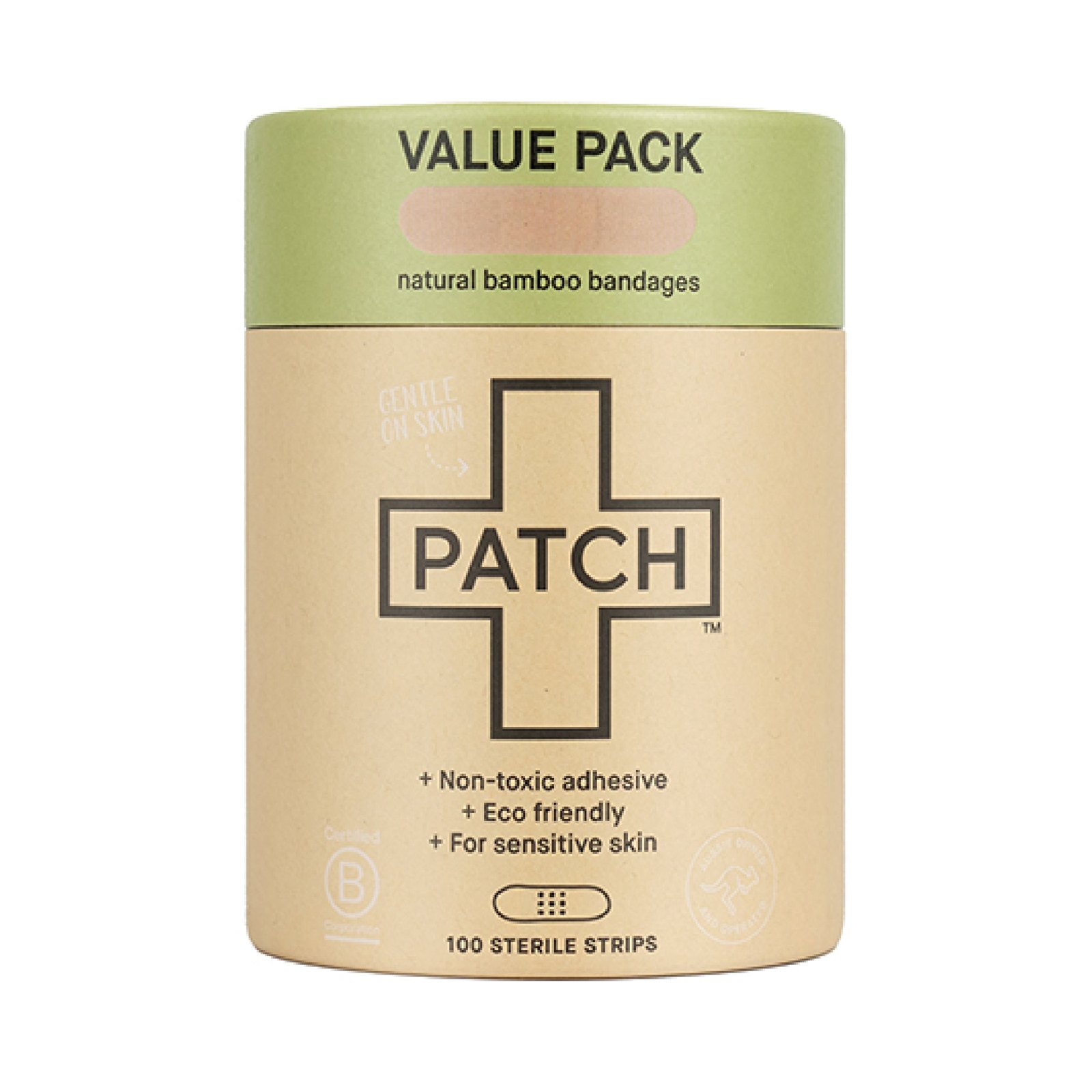 PATCH VALUE PACK - 100 Natural Bamboo Bandages