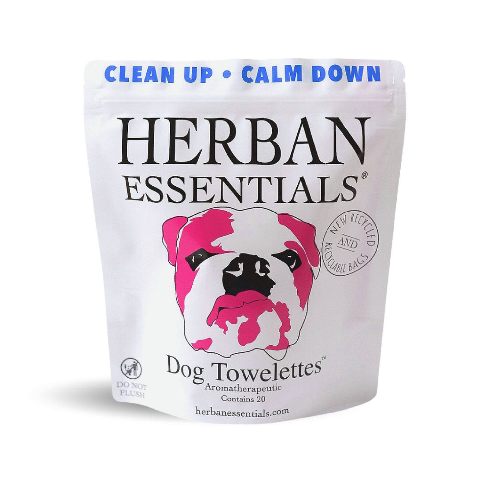 Dog Towelettes - 20 Individual Lavender Essential Oil Wipes