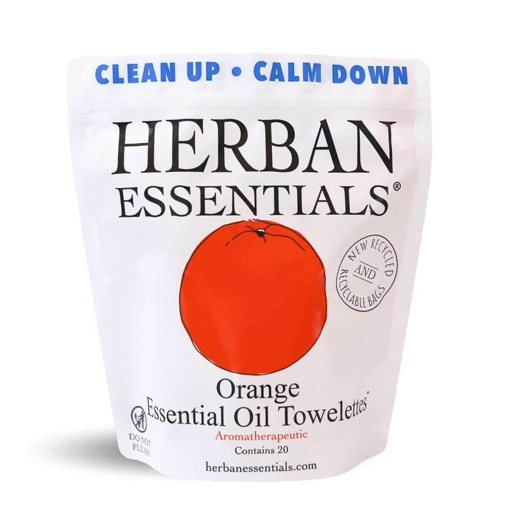 Orange Towelettes - 20 Individual Essential Oil Wipes