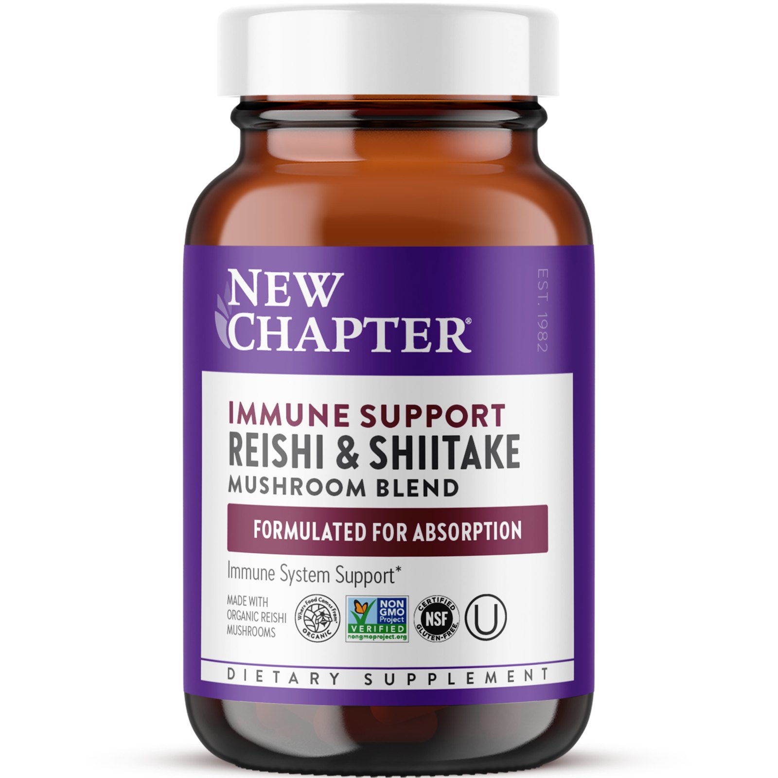 Immune Support, Reishi & Shiitake Mushroom Blend, 60 count