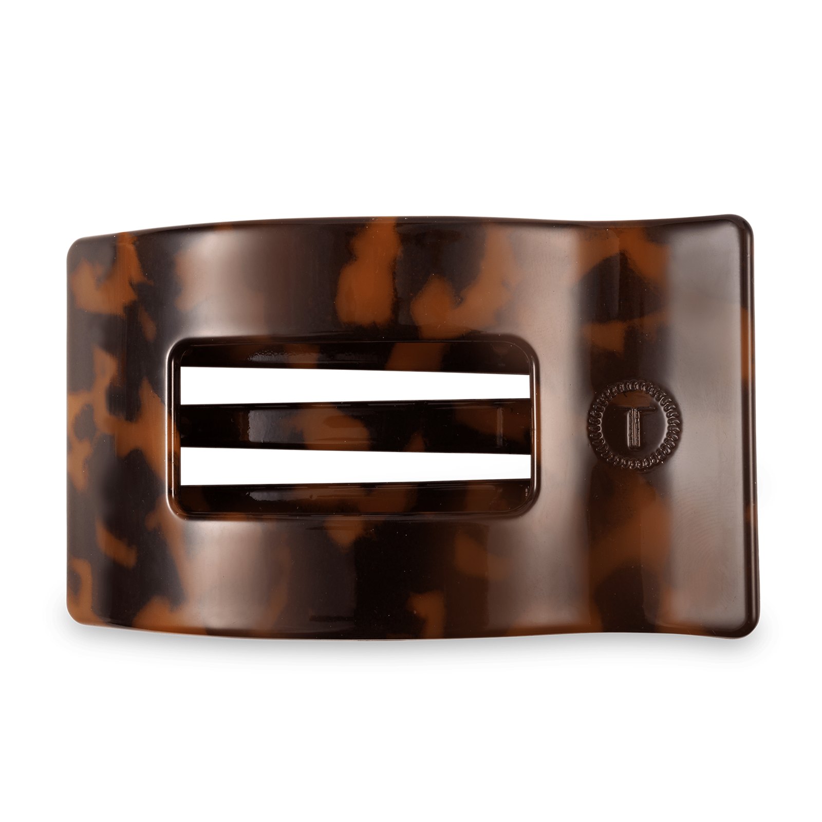 Flat Rectangle Hair Clip \| Large \| Tortoise