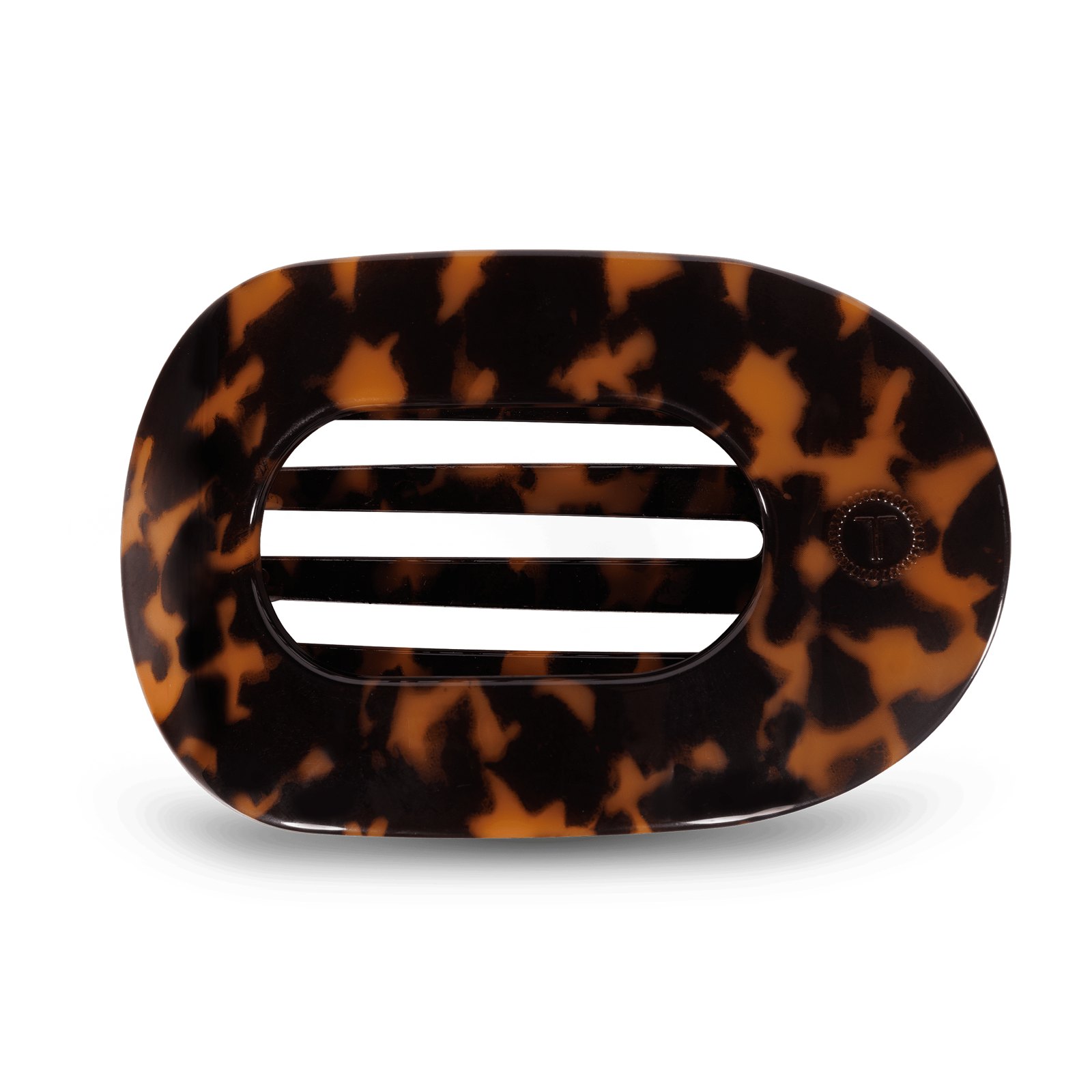 Round Flat Hair Clip \| Large \| Tortoise