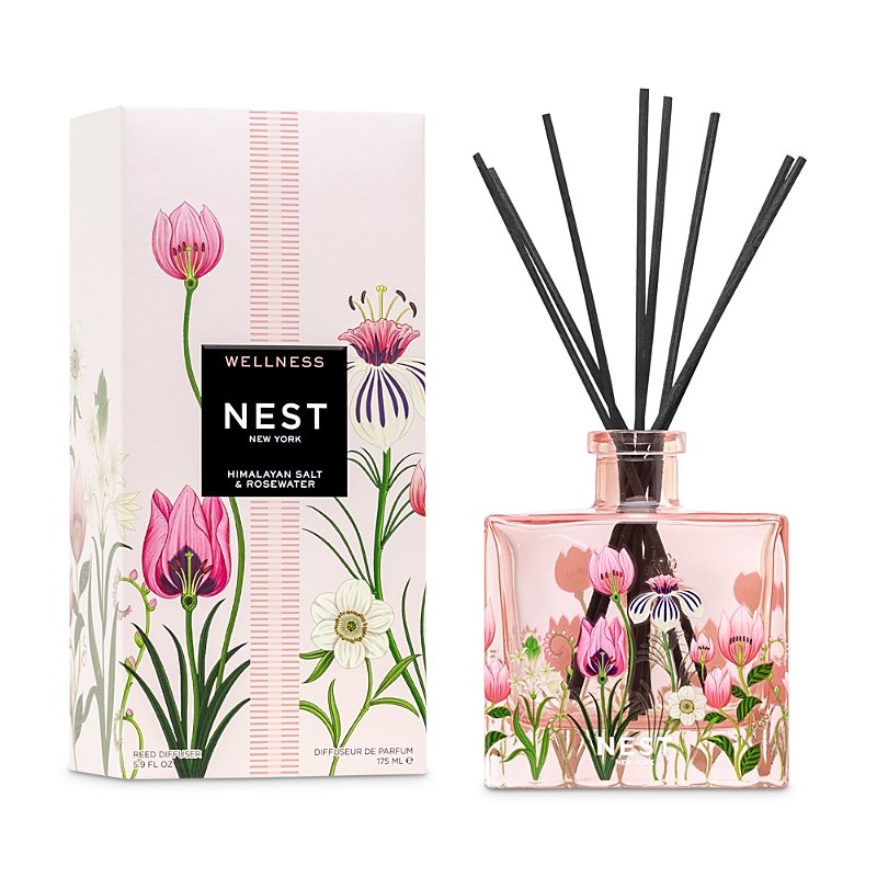 Decorative Reed Diffuser 5.9 fl.oz/175 ml - Himalayan Salt & Rosewater