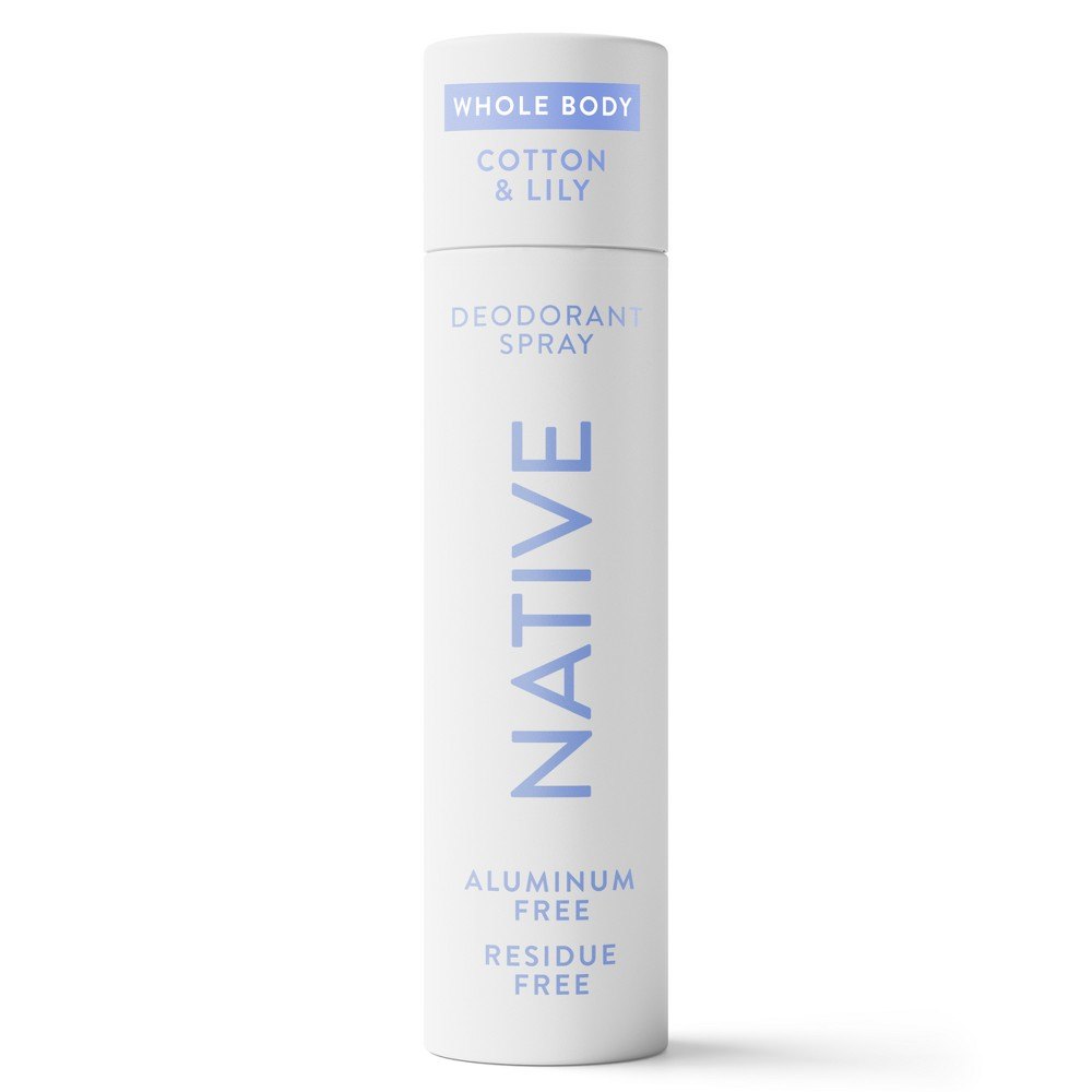 Native Whole Body Deodorant Spray, Cotton & Lily, 3.5oz