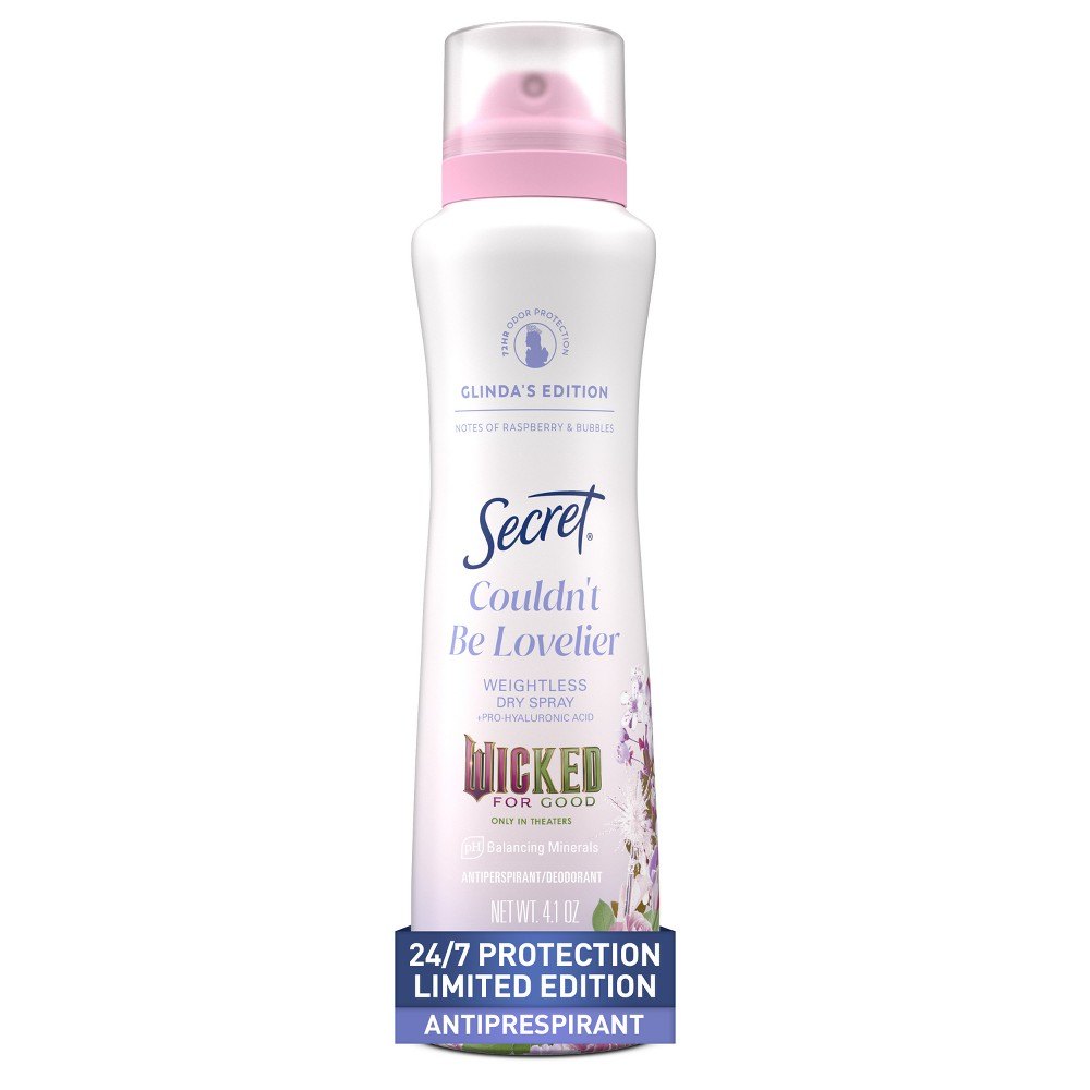Secret Glinda’s Edition Couldn’t Be Lovelier Dry Spray Antiperspirant, Raspberry &