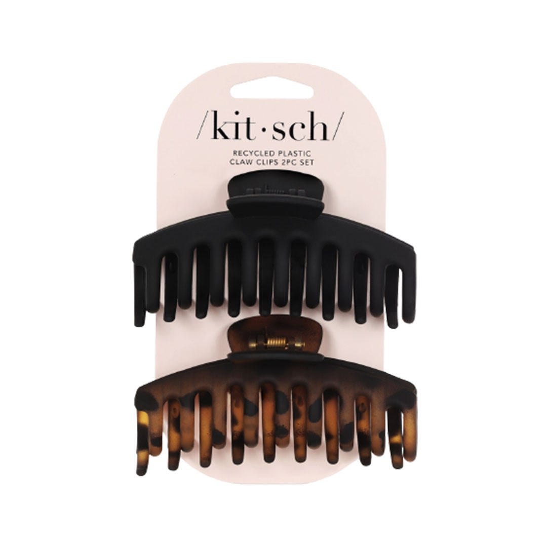 Recycled Plastic Oversized Matte Claw Clips 2pc Set