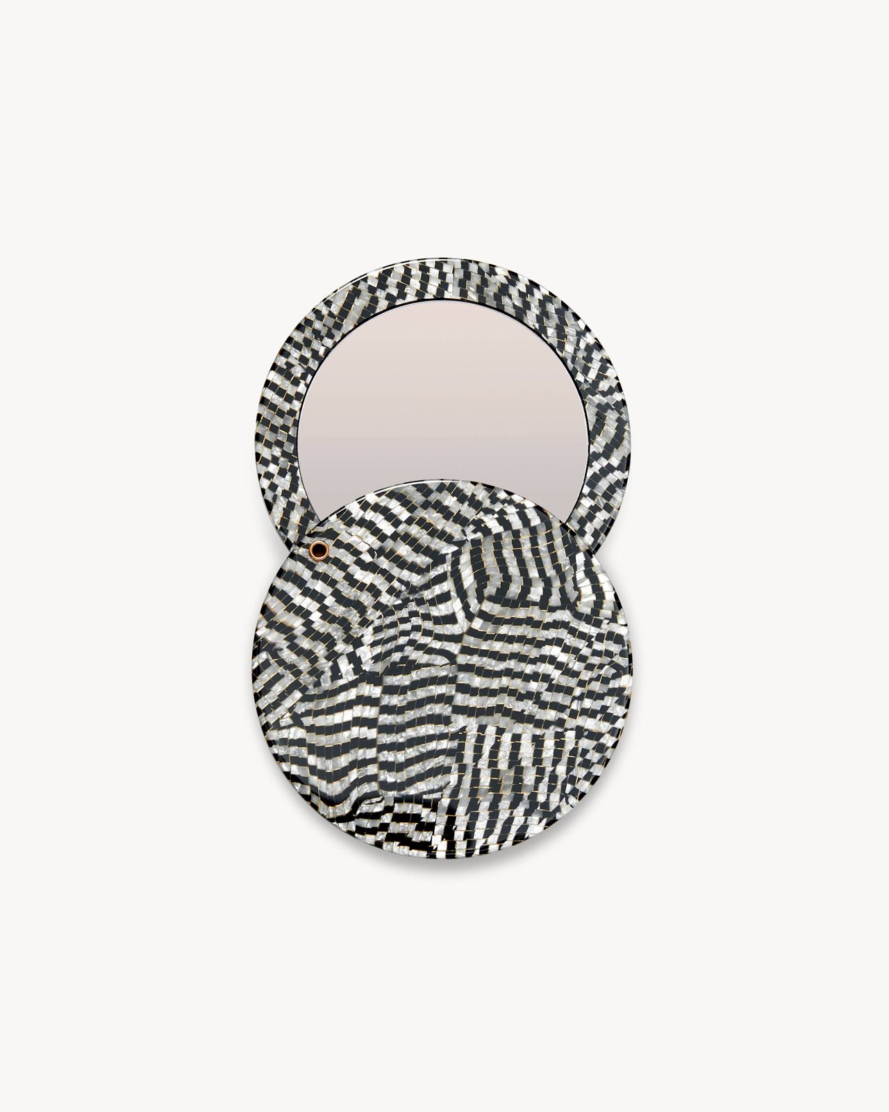 Circle Mirror in Perle Noir
