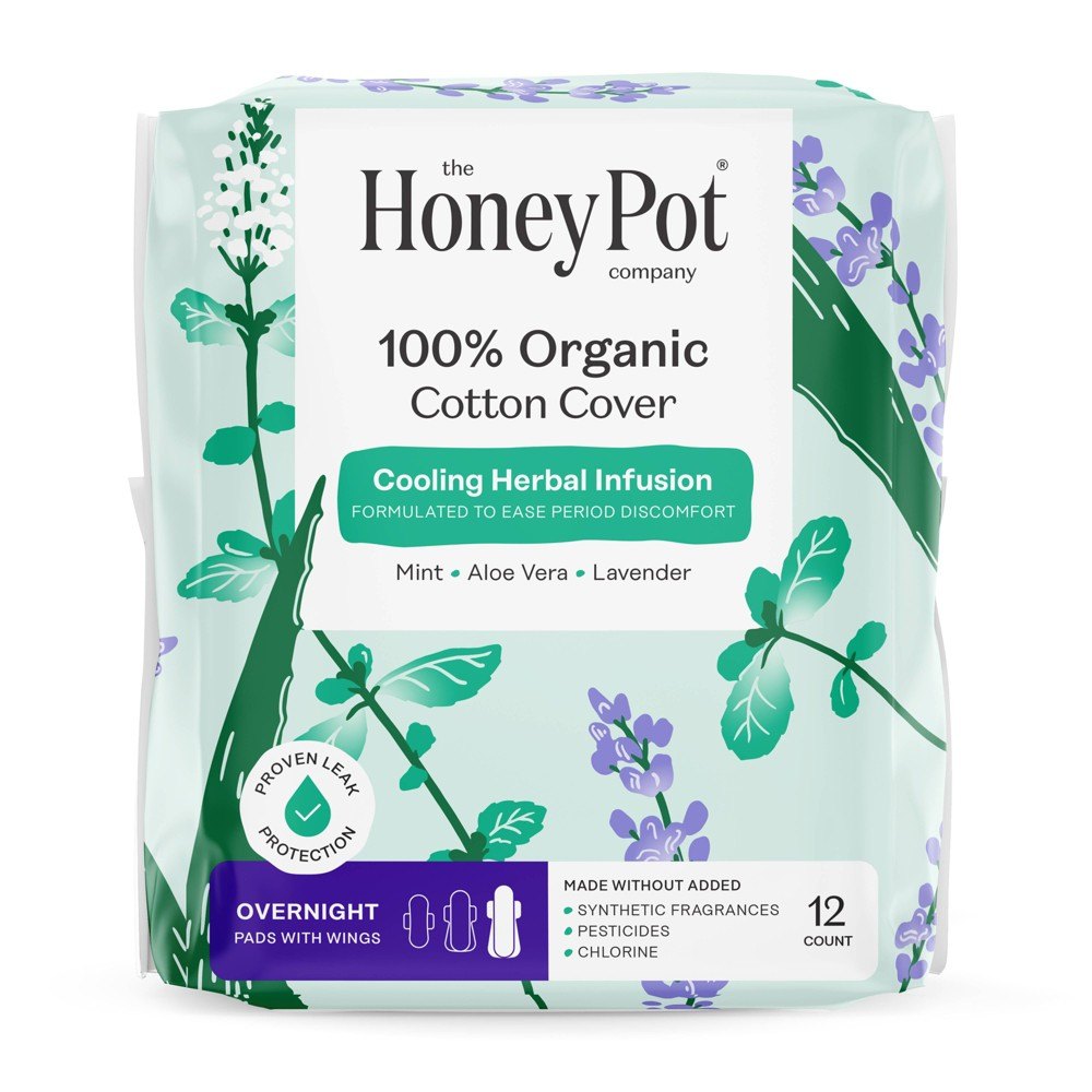 Org Cotton Cover Overnight Pads