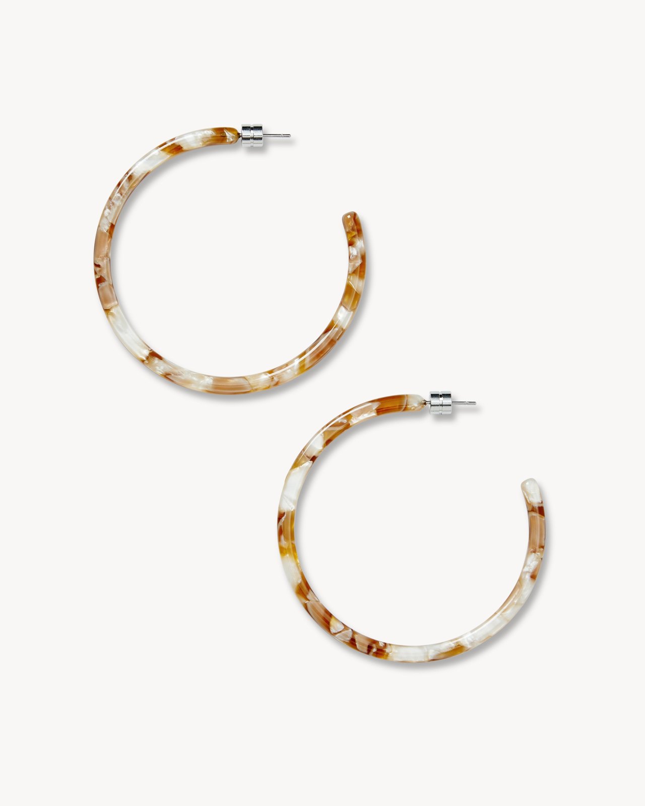 Large Hoops in Classic Tortoise