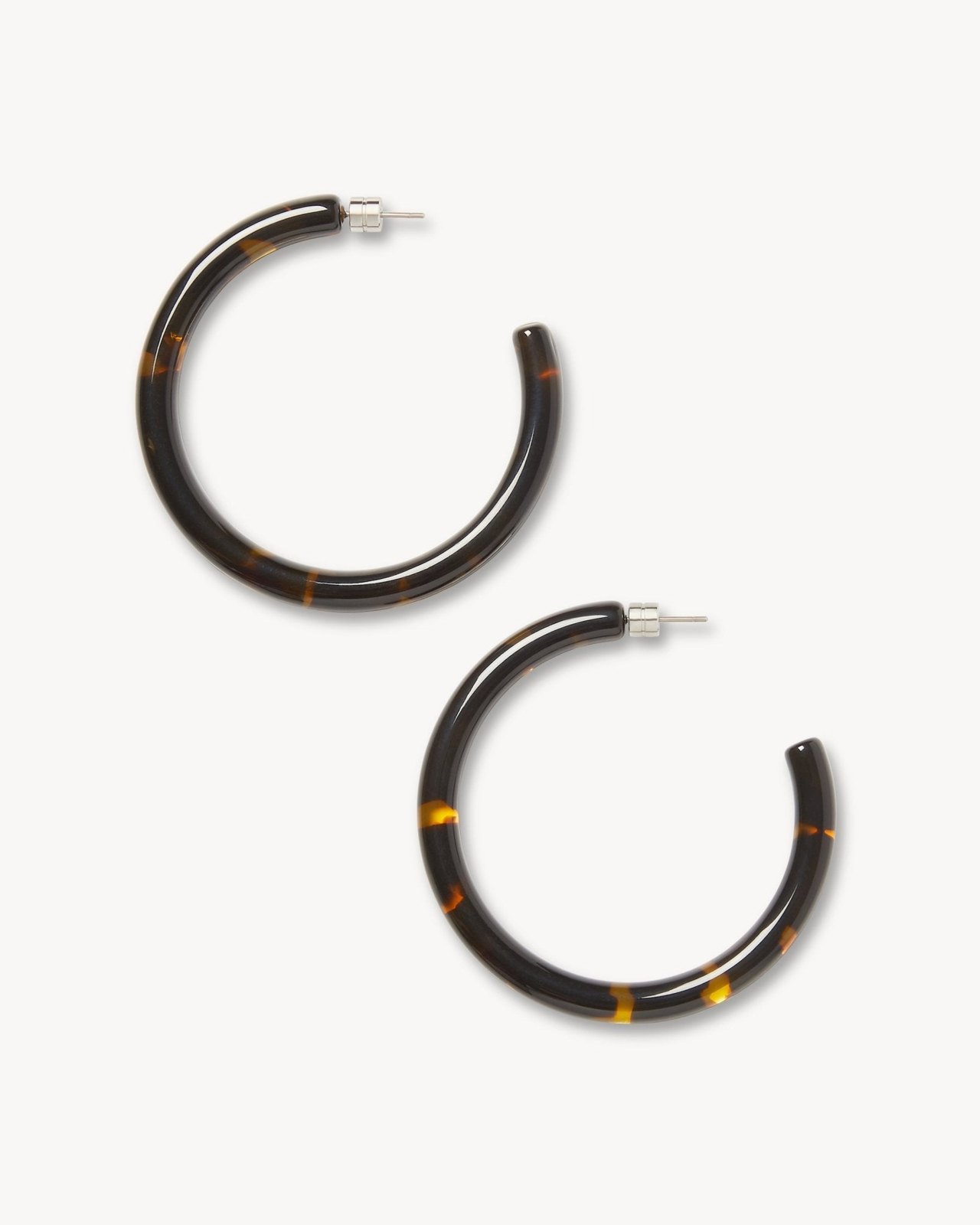 Mini Hoops in Dark Tortoise