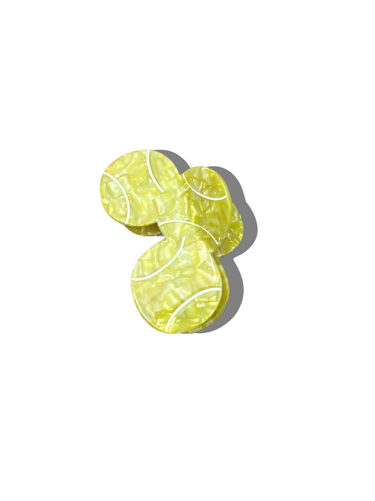 Hand-painted Tennis Ball Claw Hair Clip \| Eco-Friendly
