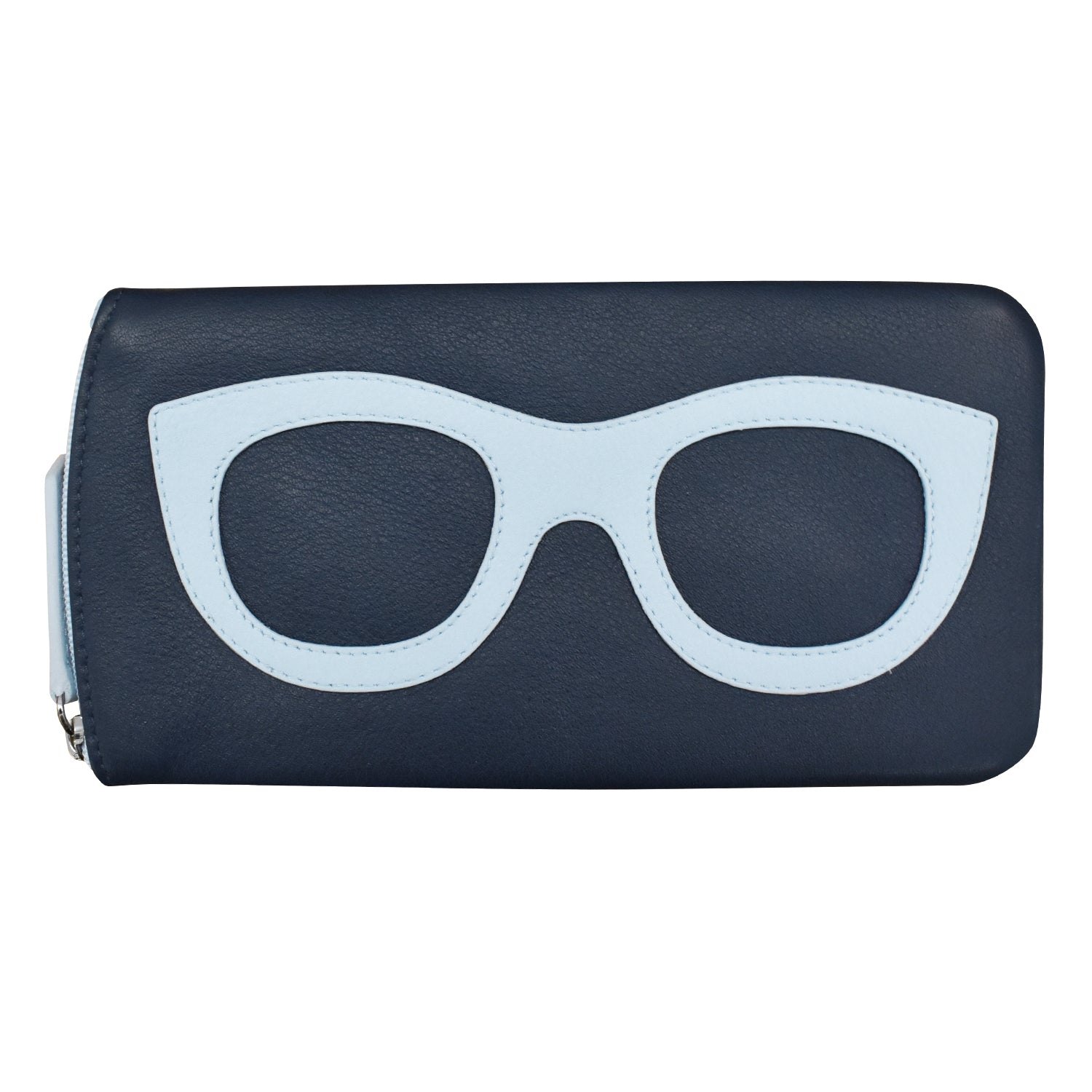 6462 Leather Eyeglass Case - Classic Navy/ Chambray