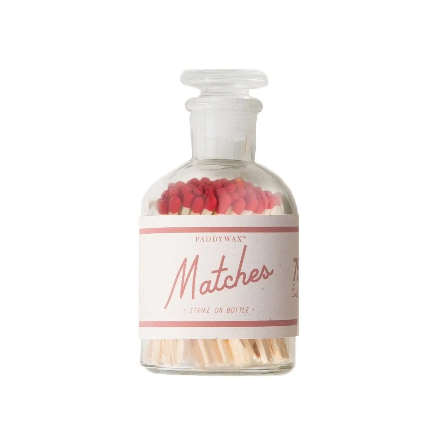 Red Safety Matches In Glass Container With Red Str