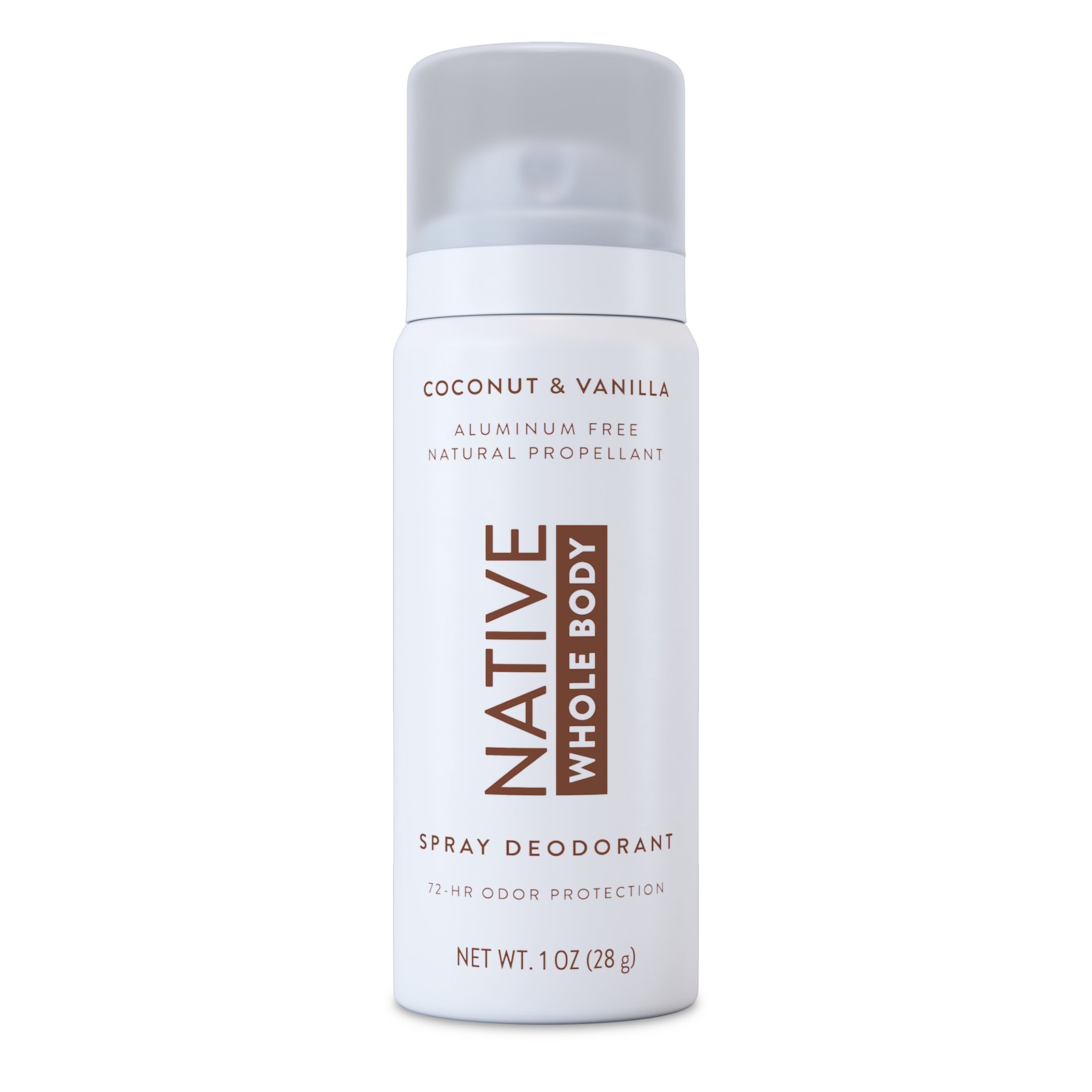 Native Whole Body Deodorant Spray, Coconut & Vanilla, Travel Size, 1oz