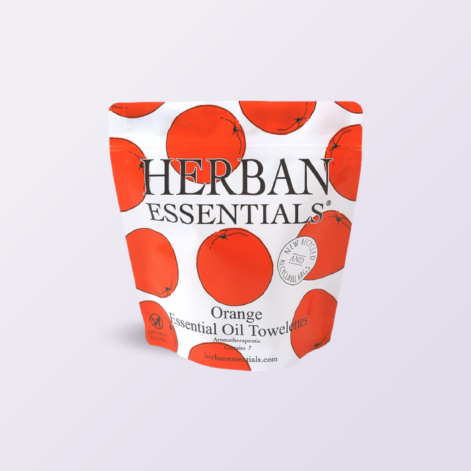 Orange Towelettes - 7 Individual Essential Oil Wipes