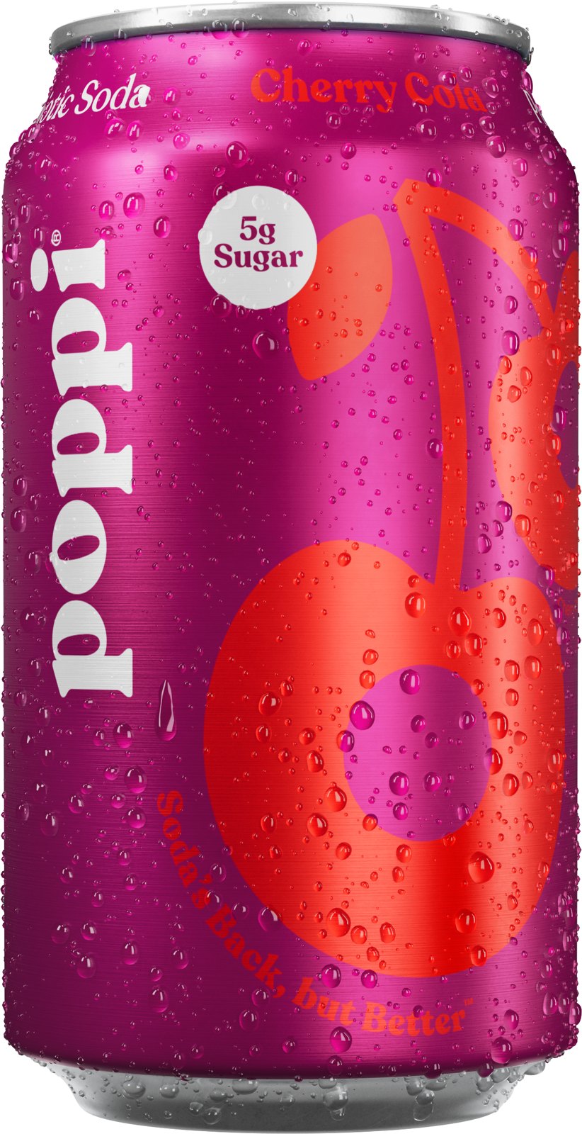 poppi Prebiotic Soda, Cherry Cola, 12oz