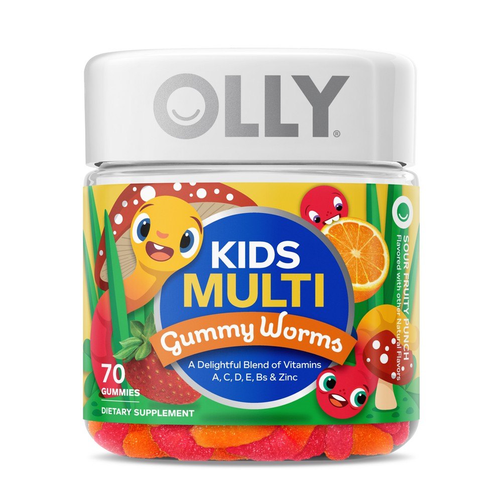 OLLY Kids Multivitamin Gummy Worms, 70 count