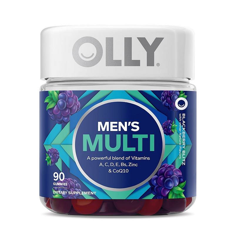 OLLY Men's Multivitamin Gummies, Blackberry Blitz, 90 count