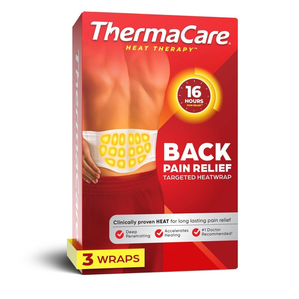 ThermaCare Lower Back and Hip HeatWraps, Large/XL, 3 count